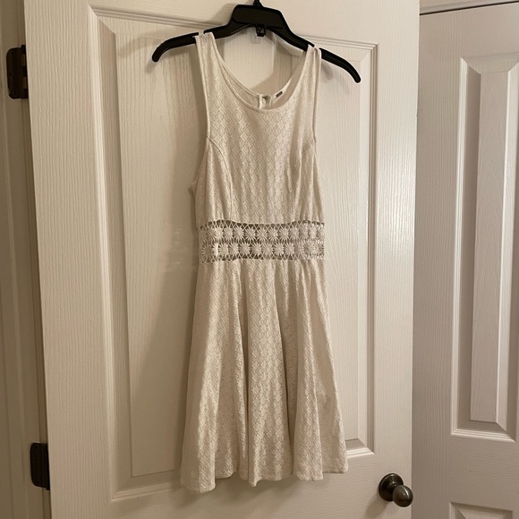 FREE PEOPLE Ivory Sleeveless Cut Out Daisy Dress - Picture 8 of 14